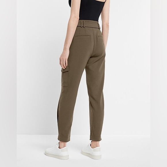 Express Super High Waisted Belted Cargo Pant - Picture 5 of 16